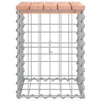 Produktbild för Trädgårdsbänk gabion-design 33x31x42 cm massivt douglasträ