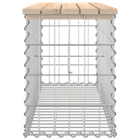 Produktbild för Trädgårdsbänk gabion-design 103x31x42 cm massiv furu