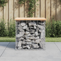 Produktbild för Trädgårdsbänk gabion-design 43x44x42 cm massiv furu