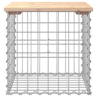 Produktbild för Trädgårdsbänk gabion-design 43x44x42 cm massiv furu