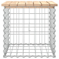 Produktbild för Trädgårdsbänk gabion-design 43x44x42 cm massiv furu