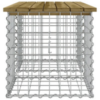 Produktbild för Trädgårdsbänk gabion-design 103x44x42 cm tryckimpregnerad furu