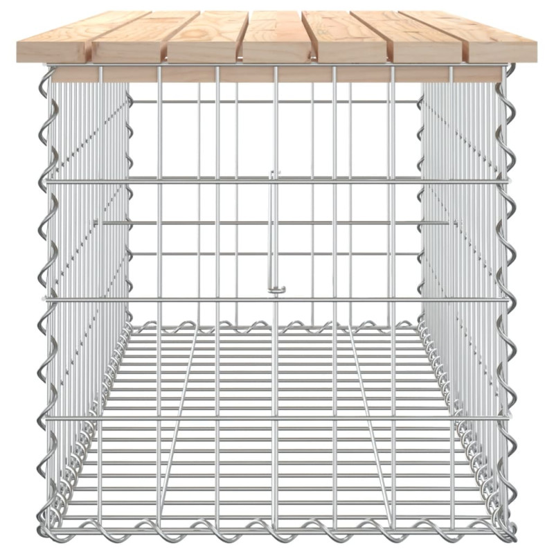 Produktbild för Trädgårdsbänk gabion-design 103x44x42 cm massiv furu