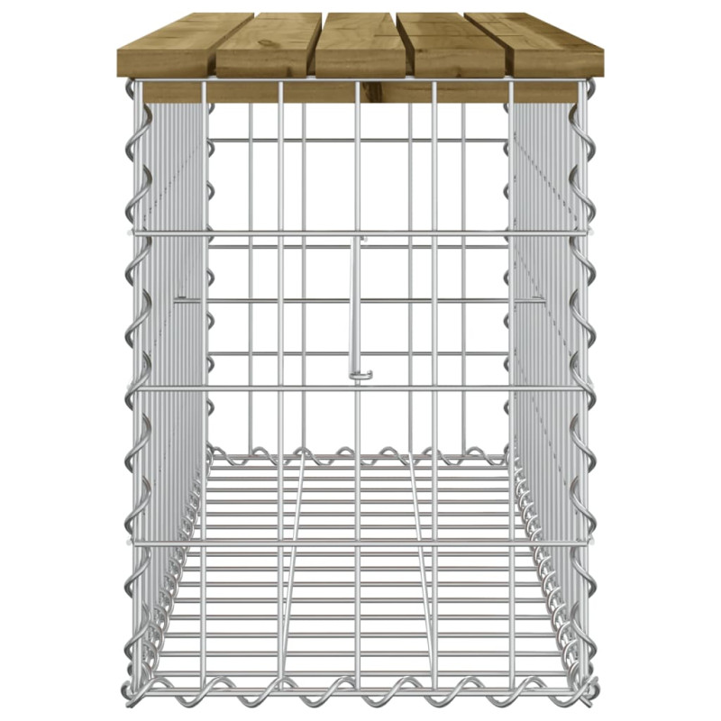 Produktbild för Trädgårdsbänk gabion-design 83x31,5x42 cm impregnerad furu