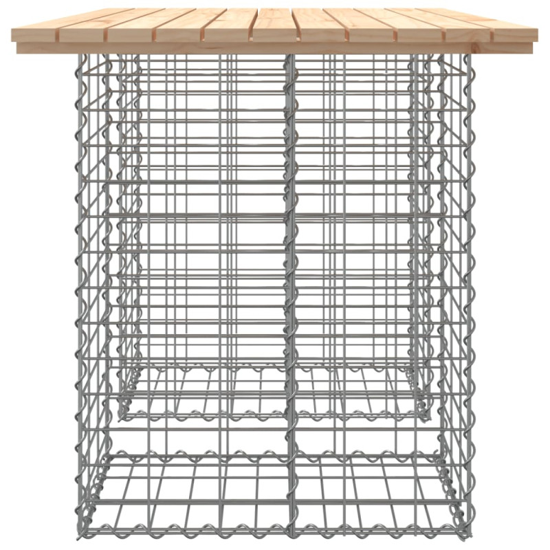 Produktbild för Trädgårdsbänk gabion-design 100x70x72 cm massiv furu
