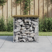 Produktbild för Trädgårdsbänk gabion-design 43x44x42 cm tryckimpregnerad furu