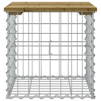 Produktbild för Trädgårdsbänk gabion-design 43x44x42 cm tryckimpregnerad furu