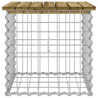 Produktbild för Trädgårdsbänk gabion-design 43x44x42 cm tryckimpregnerad furu