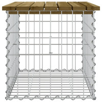 Produktbild för Trädgårdsbänk gabion-design 63x44x42 cm tryckimpregnerad furu