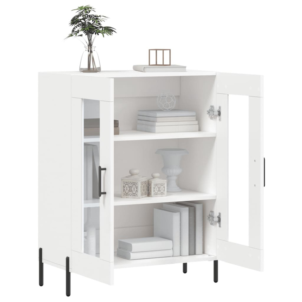 Produktbild för Skåp vit 69,5x34x90 cm konstruerat trä