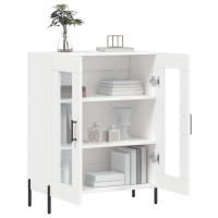 Produktbild för Skåp vit 69,5x34x90 cm konstruerat trä
