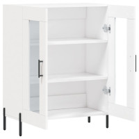 Produktbild för Skåp vit 69,5x34x90 cm konstruerat trä