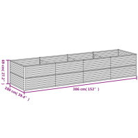 Produktbild för Odlingslåda 386x100x69 cm rosttrögt stål
