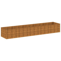 Produktbild för Odlingslåda upphöjd 479x100x69 cm rosttrögt stål