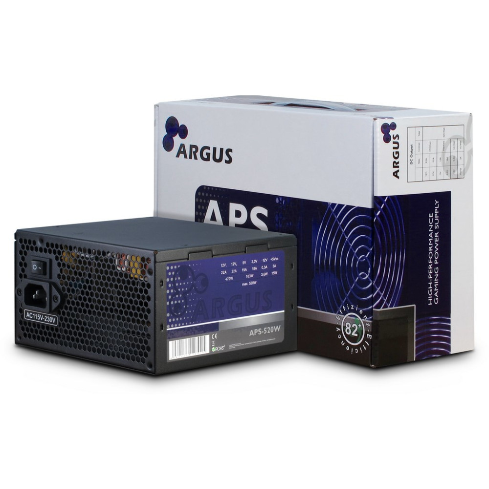 Produktbild för Inter-Tech Argus APS strömförsörjningsenheter 520 W 20+4 pin ATX ATX Svart