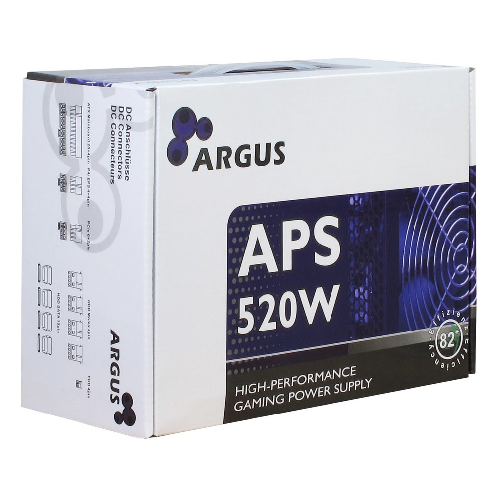 Produktbild för Inter-Tech Argus APS strömförsörjningsenheter 520 W 20+4 pin ATX ATX Svart