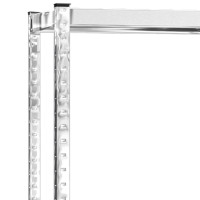 Produktbild för Däckställ 2 hyllplan silver 110x40x110 cm stål