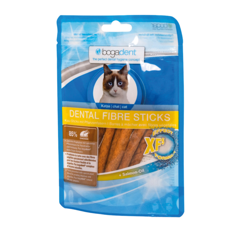 Produktbild för Dental Fibre Sticks Chicken Katt Bogadent 50 g