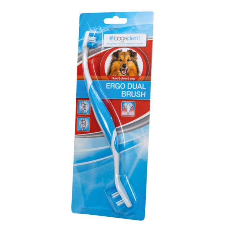 Produktbild för Ergo Dual Brush Dog Bogadent 1 pcs
