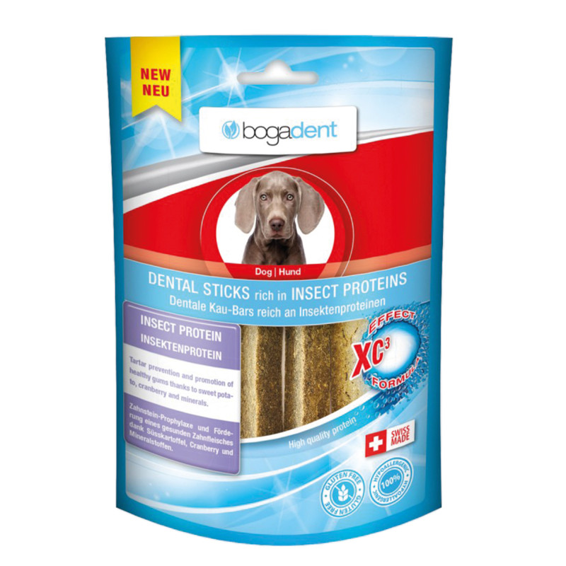 Produktbild för Dental Sticks rich in Insect Proteins Dog Bogadent 60 g