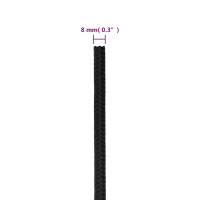 Produktbild för Båtlina helsvart 8 mm 25 m polypropen