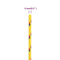 Produktbild för Båtlina gul 6 mm 100 m polypropen