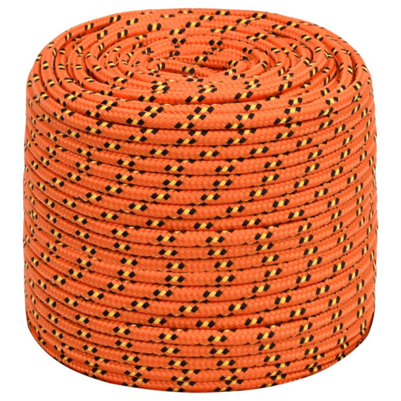 Produktbild för Båtlina orange 8 mm 250 m polypropylen