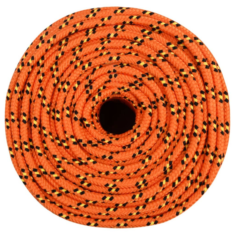 Produktbild för Båtlina orange 8 mm 250 m polypropylen