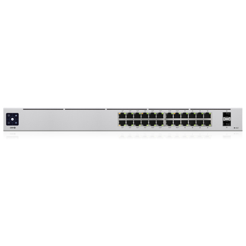 Produktbild för Ubiquiti UniFi 24-Port PoE hanterad L2/L3 Gigabit Ethernet (10/100/1000) Strömförsörjning via Ethernet (PoE) stöd 1U Silver