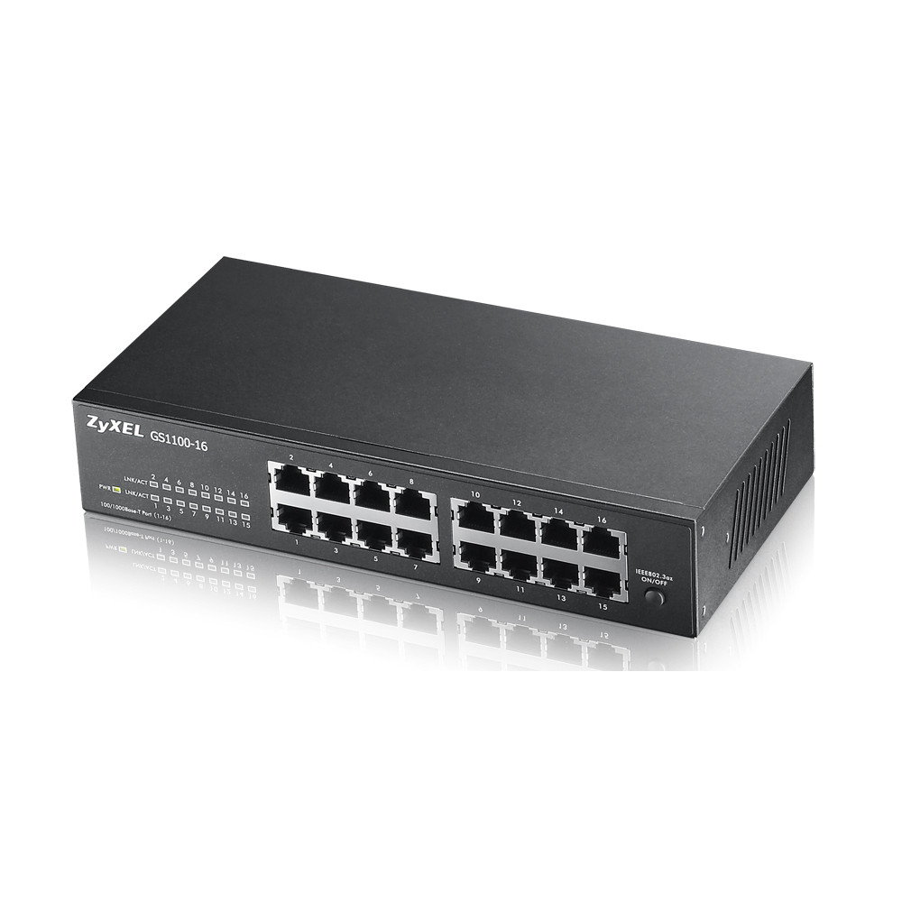 Produktbild för Zyxel GS1100-16 Ohanterad Gigabit Ethernet (10/100/1000)