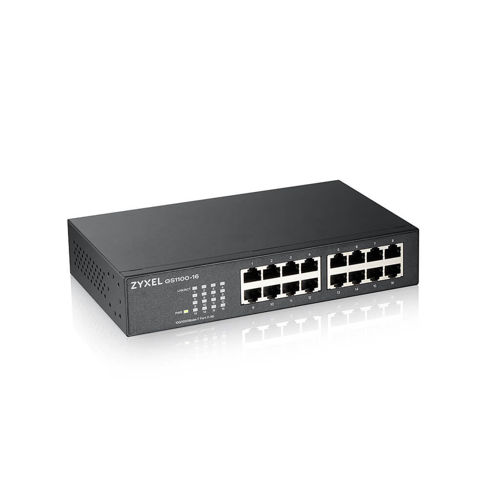 Produktbild för Zyxel GS1100-16 Ohanterad Gigabit Ethernet (10/100/1000)
