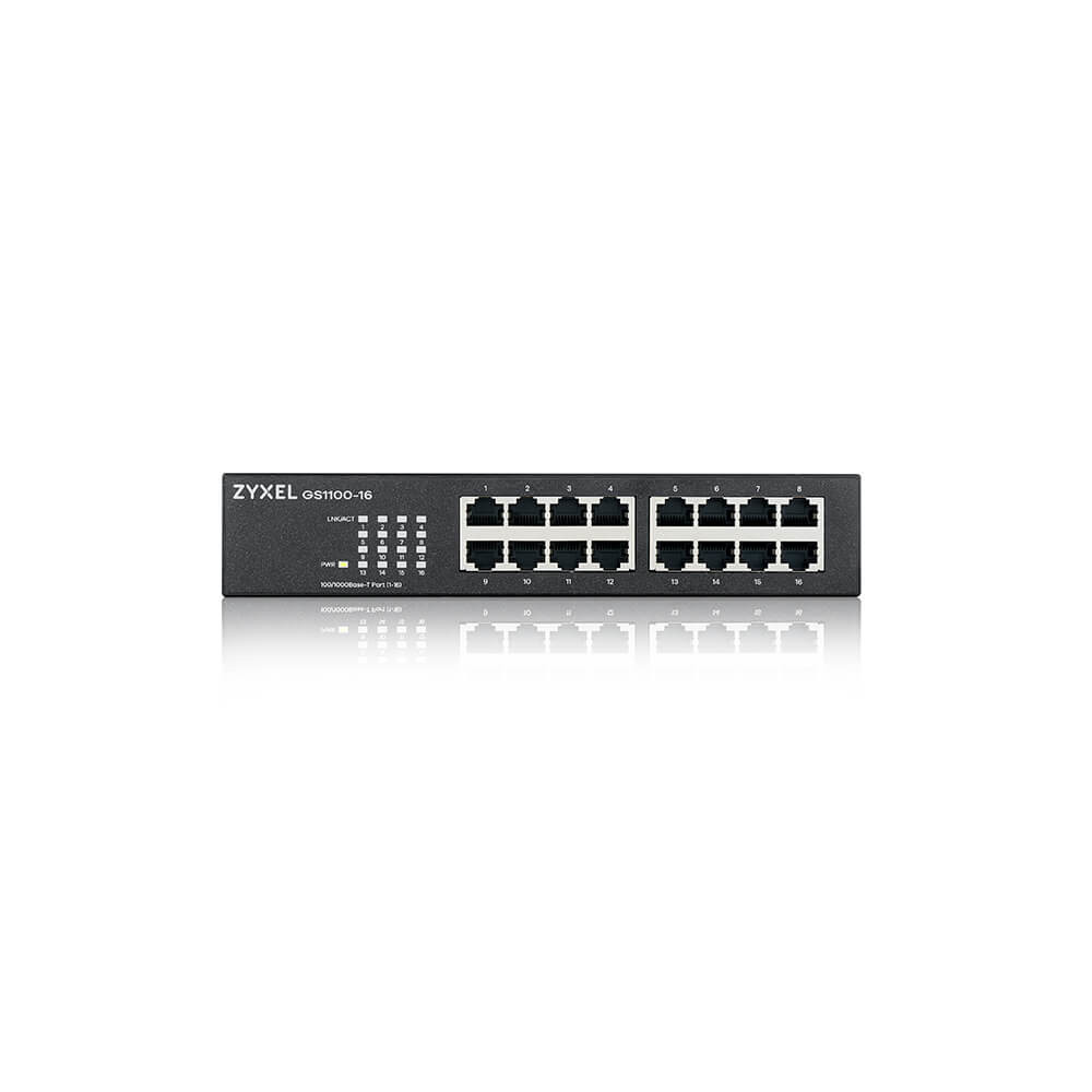 Produktbild för Zyxel GS1100-16 Ohanterad Gigabit Ethernet (10/100/1000)