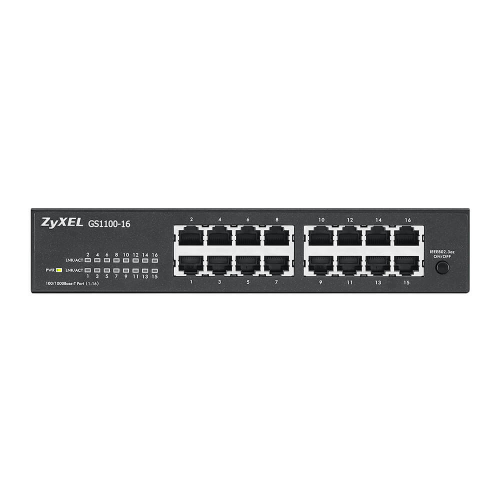 Produktbild för Zyxel GS1100-16 Ohanterad Gigabit Ethernet (10/100/1000)