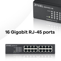 Produktbild för Zyxel GS1100-16 Ohanterad Gigabit Ethernet (10/100/1000)
