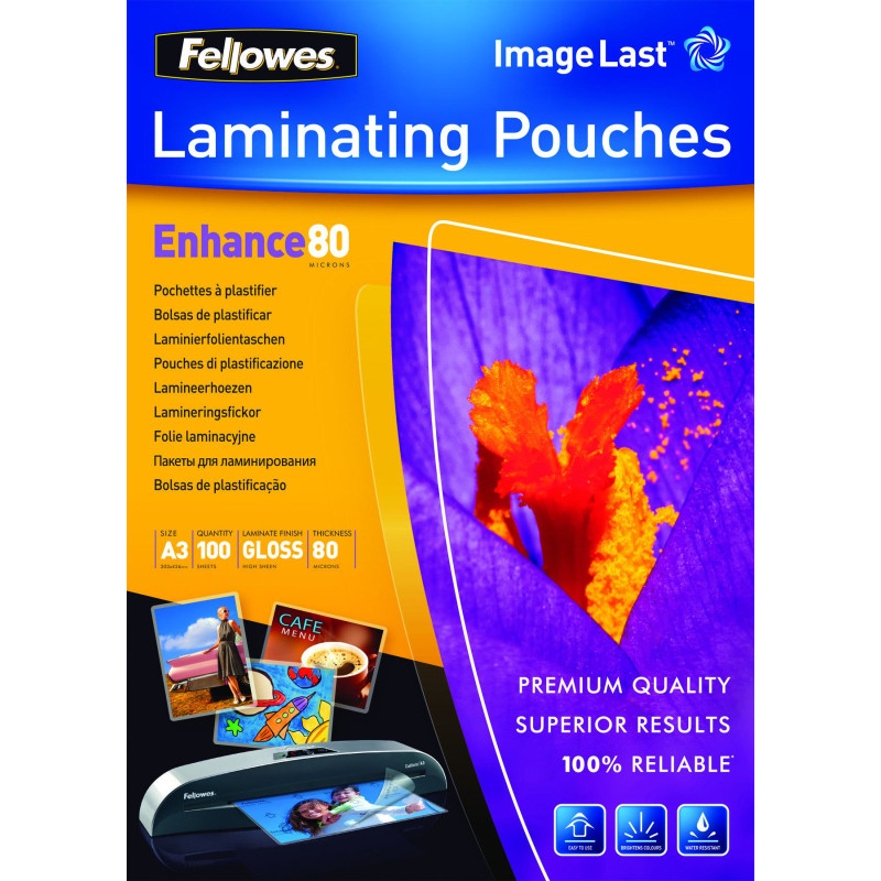 Produktbild för Fellowes 5306207 lamineringspåsar 100 styck