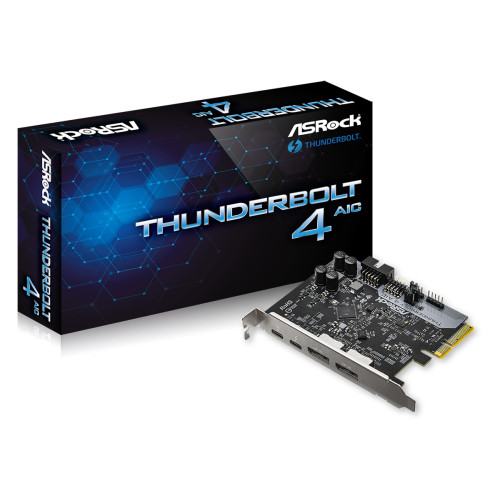 ASRock Asrock Thunderbolt 4 AIC nätverkskort/adapters Intern Thunderbolt 4, DisplayPort