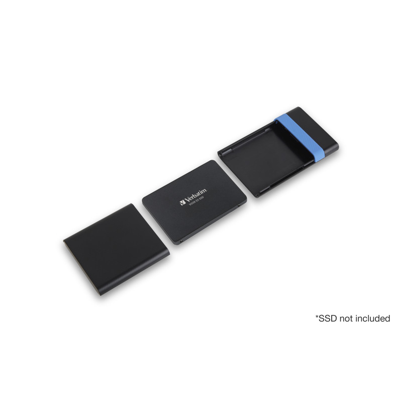 Produktbild för Verbatim Store'N'Go Enclosure Kit HDD- / SSD kabinett Svart, Blå 2.5"