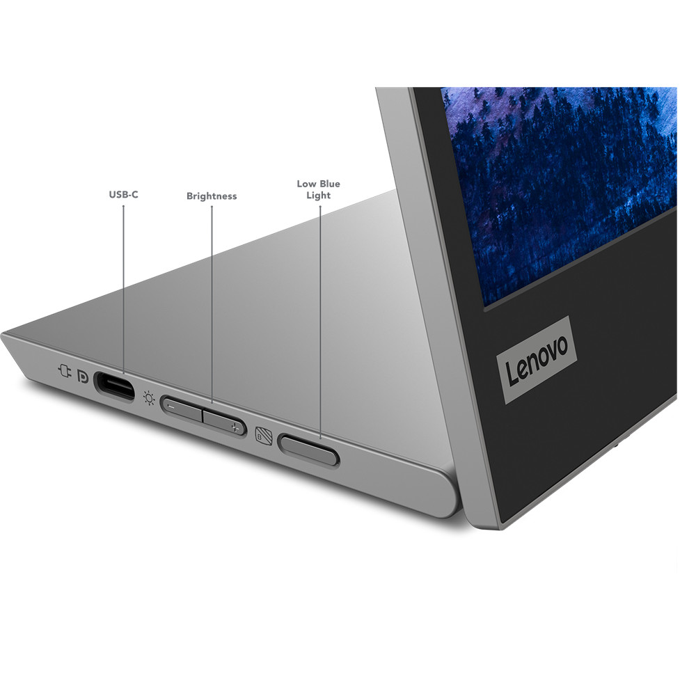 Produktbild för Lenovo L15 LED display 39,6 cm (15.6") 1920 x 1080 pixlar Full HD Svart, Grå