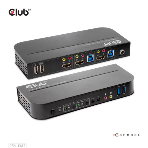 Club 3D CLUB3D CSV-1382 KVM-switchar Svart