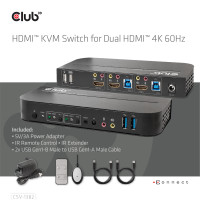 Produktbild för CLUB3D CSV-1382 KVM-switchar Svart