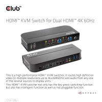 Produktbild för CLUB3D CSV-1382 KVM-switchar Svart