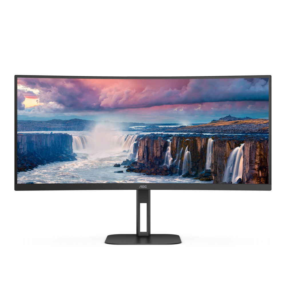 Produktbild för AOC V5 CU34V5C LED display 86,4 cm (34") 3440 x 1440 pixlar Wide Quad HD Svart