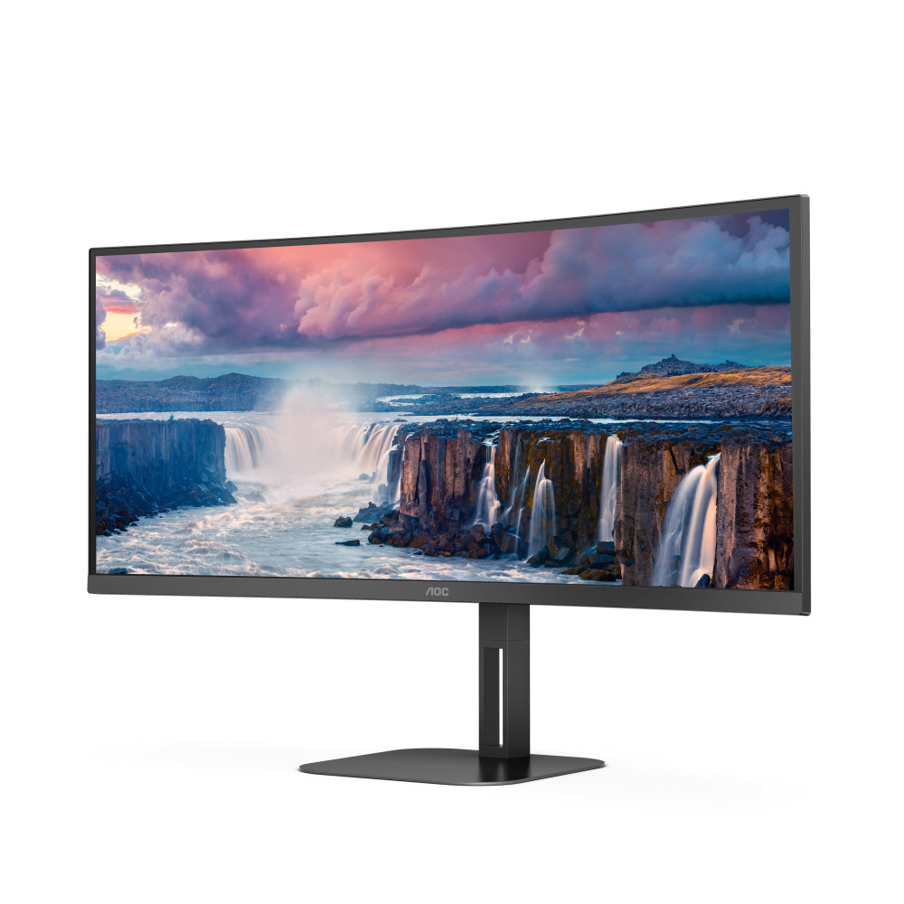 Produktbild för AOC V5 CU34V5C LED display 86,4 cm (34") 3440 x 1440 pixlar Wide Quad HD Svart