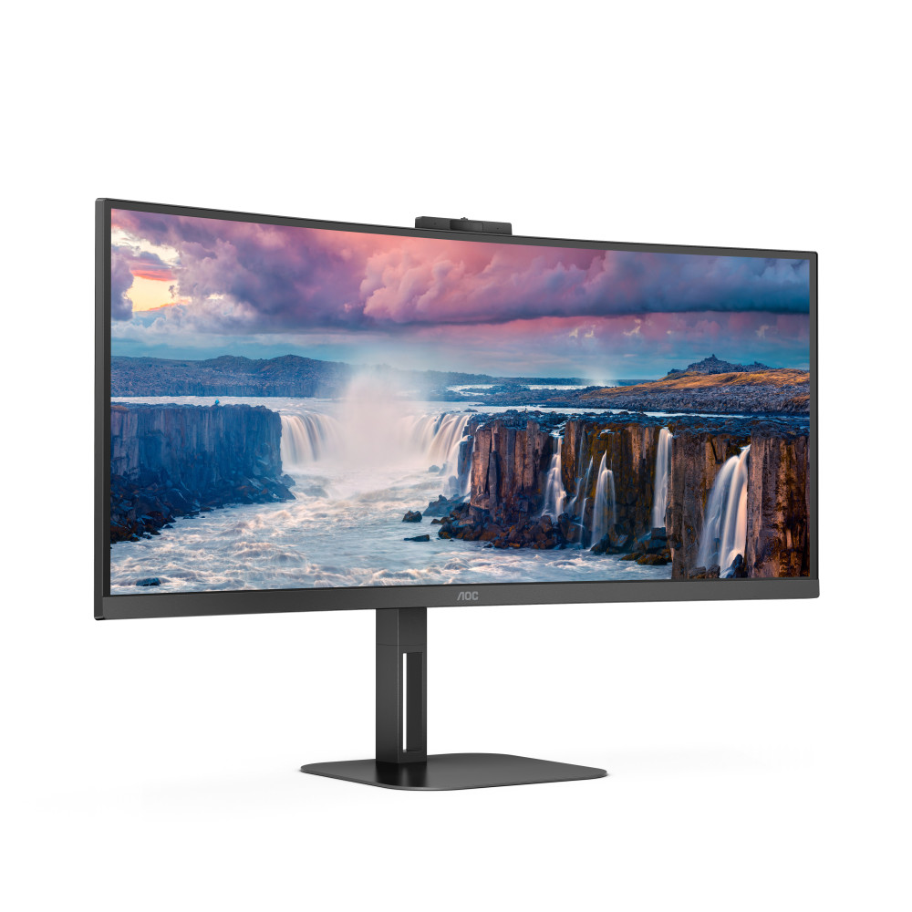 Produktbild för AOC V5 CU34V5CW LED display 86,4 cm (34") 3440 x 1440 pixlar Wide Quad HD Svart