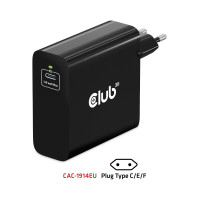 Produktbild för Club 3D strömadapter - GaN-teknik - 24 pin USB-C - 140 Watt