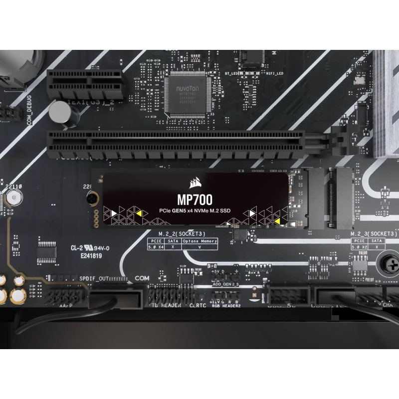 Produktbild för Corsair MP700 M.2 2 TB PCI Express 5.0 3D TLC NAND NVMe