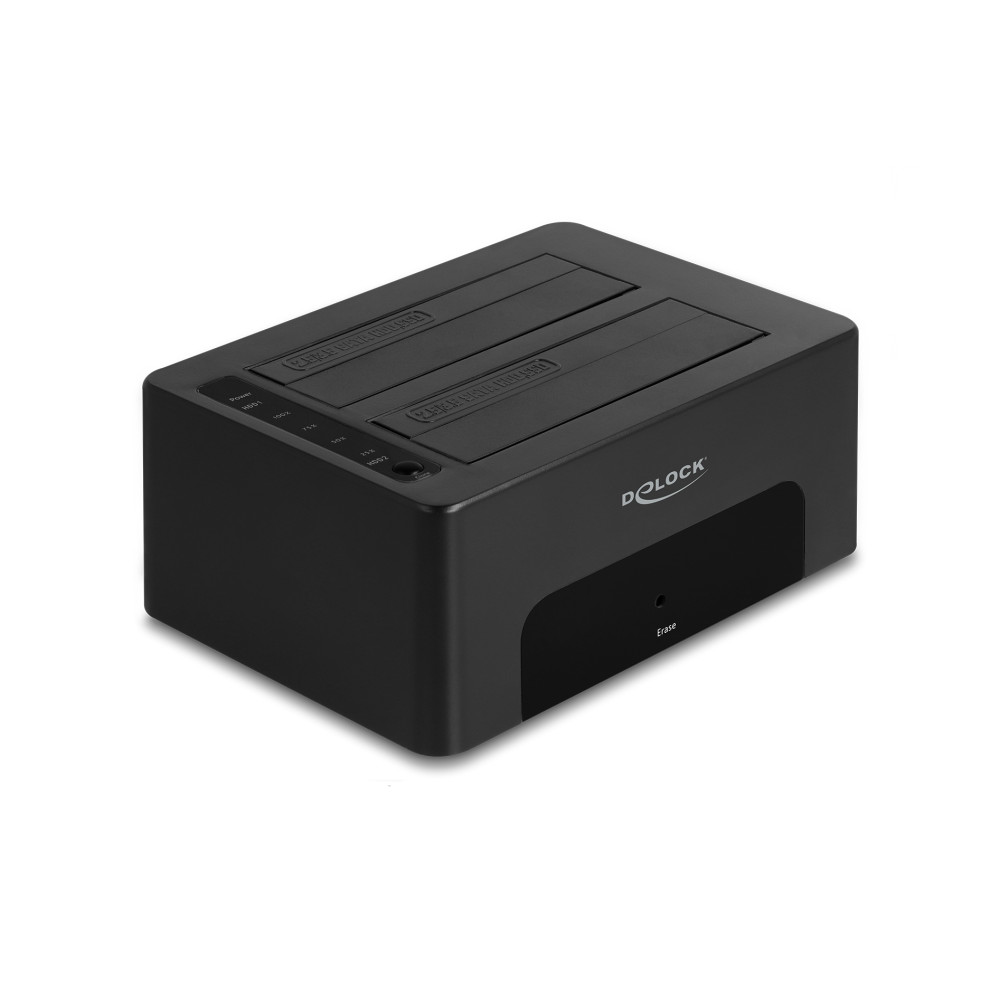 Produktbild för DeLOCK 64187 Hölje för lagringsenheter HDD- / SSD kabinett Svart 2.5/3.5"