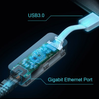 Produktbild för TP-Link UE300 nätverkskort Ethernet 1000 Mbit/s