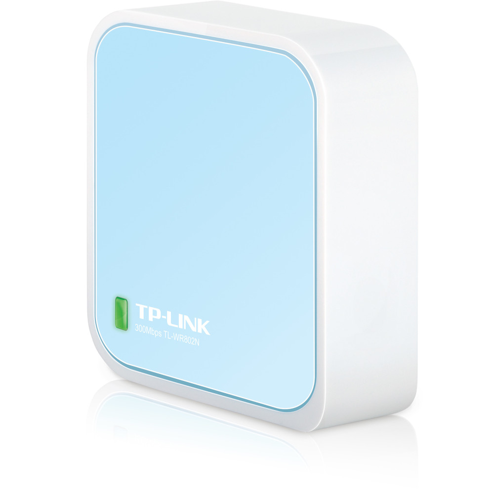 Produktbild för TP-Link TL-WR802N trådlös router Snabb Ethernet Singel-band (2,4 GHz) Blå, Vit