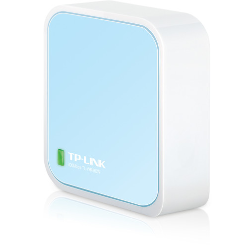 TP-LINK Technologies TP-Link TL-WR802N trådlös router Snabb Ethernet Singel-band (2,4 GHz) Blå, Vit